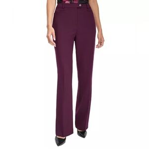 Calvin Klein Modern Fit Trousers Aubergine Size 14 Nwot